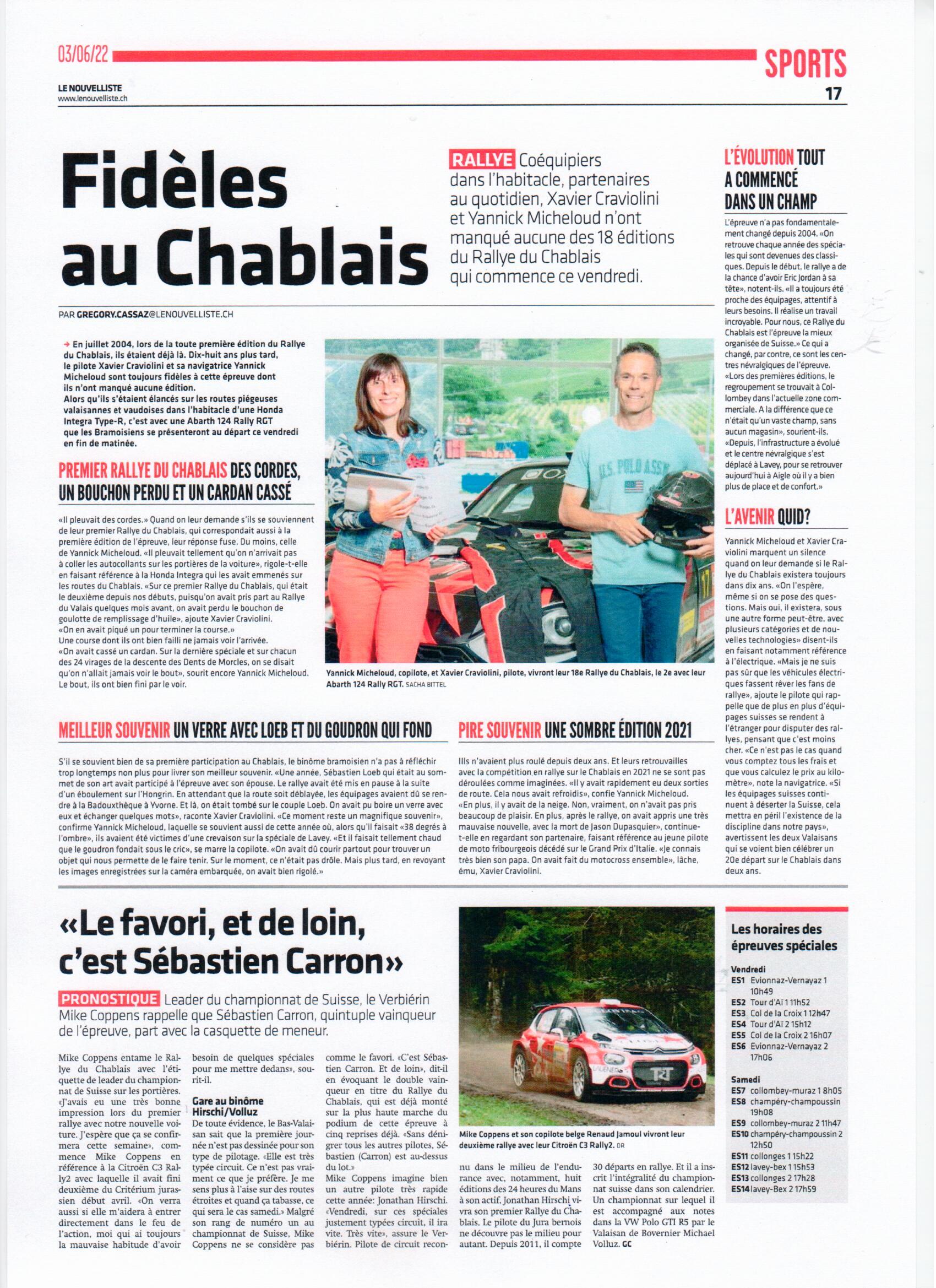 Coupure de presse — saison 2022