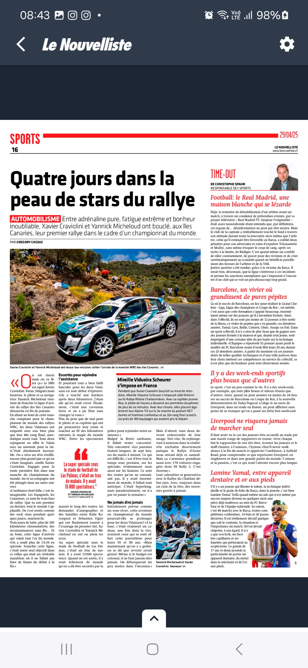 Le Nouvelliste — WRC Rallye des Canaries (2/2)