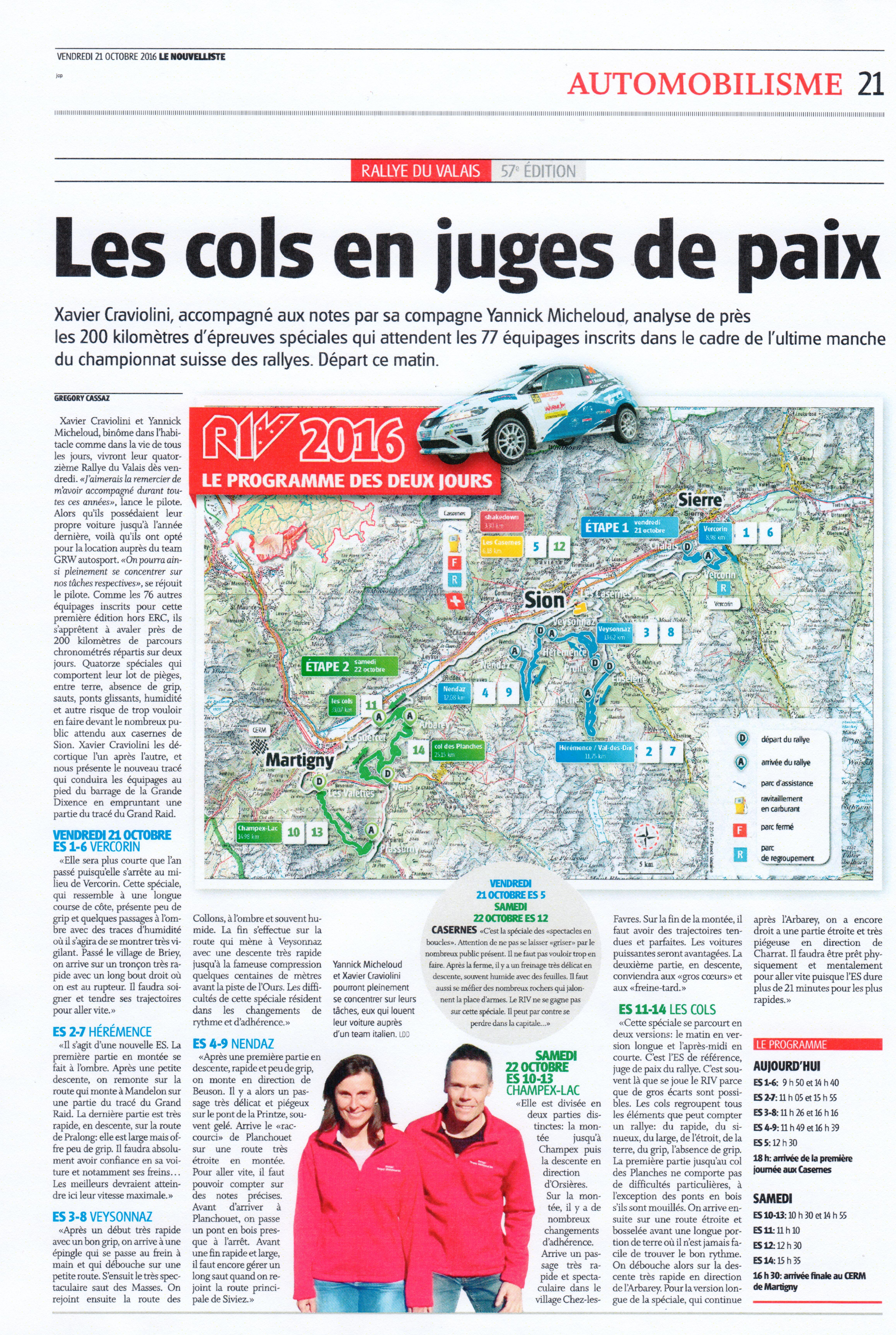 Coupure de presse — saison 2016